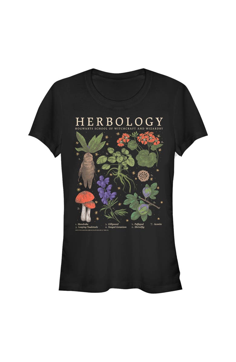HARRY POTTER Junior's Harry Potter Hogwarts Herbology  Graphic T-Shirt, Main, color, Black