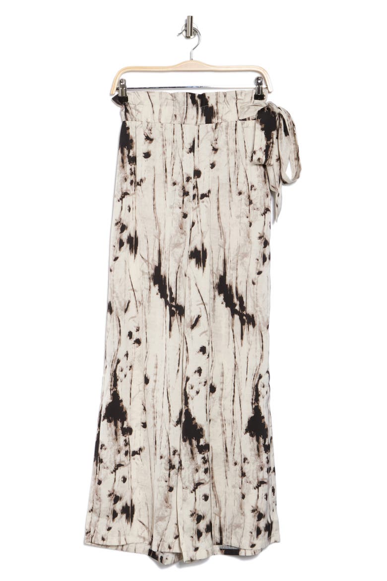 Side Tie Wide Leg Pants, Alternate, color, OFF WHITE