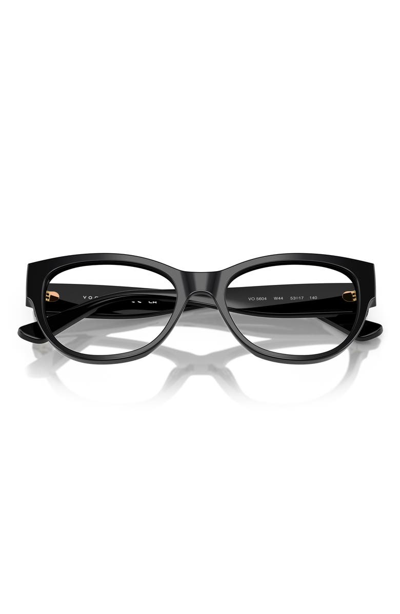 VOGUE 51mm Cat Eye Optical Glasses, Alternate, color, Black