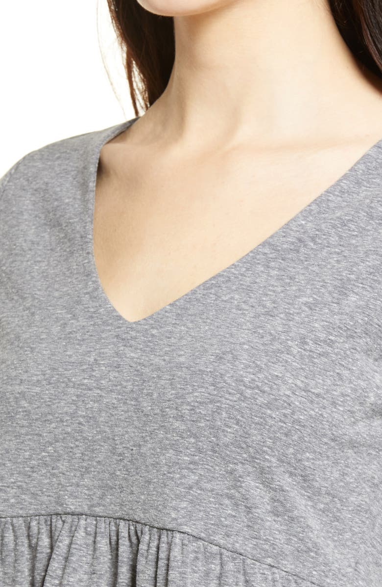 BP. Tiered Long Sleeve Knit Dress, Alternate, color,