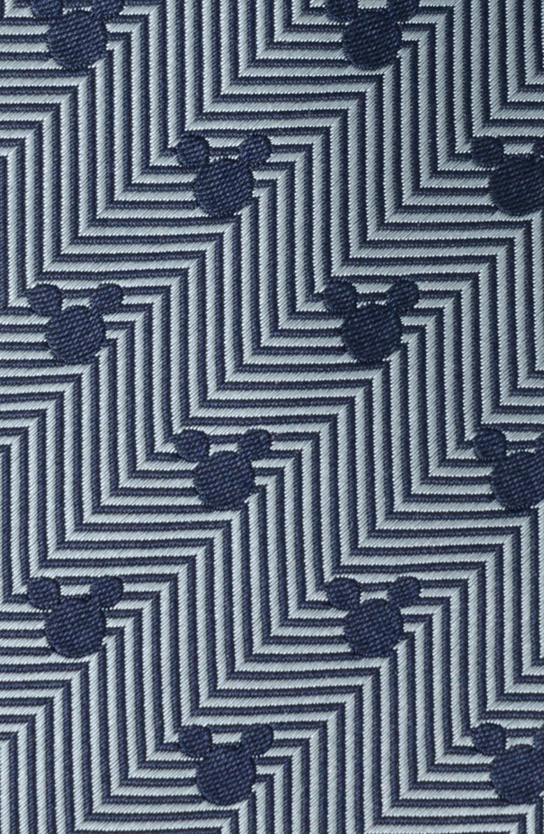 Cufflinks, Inc. x Disney Mickey Silhouette Herringbone Silk Tie, Alternate, color, Blue