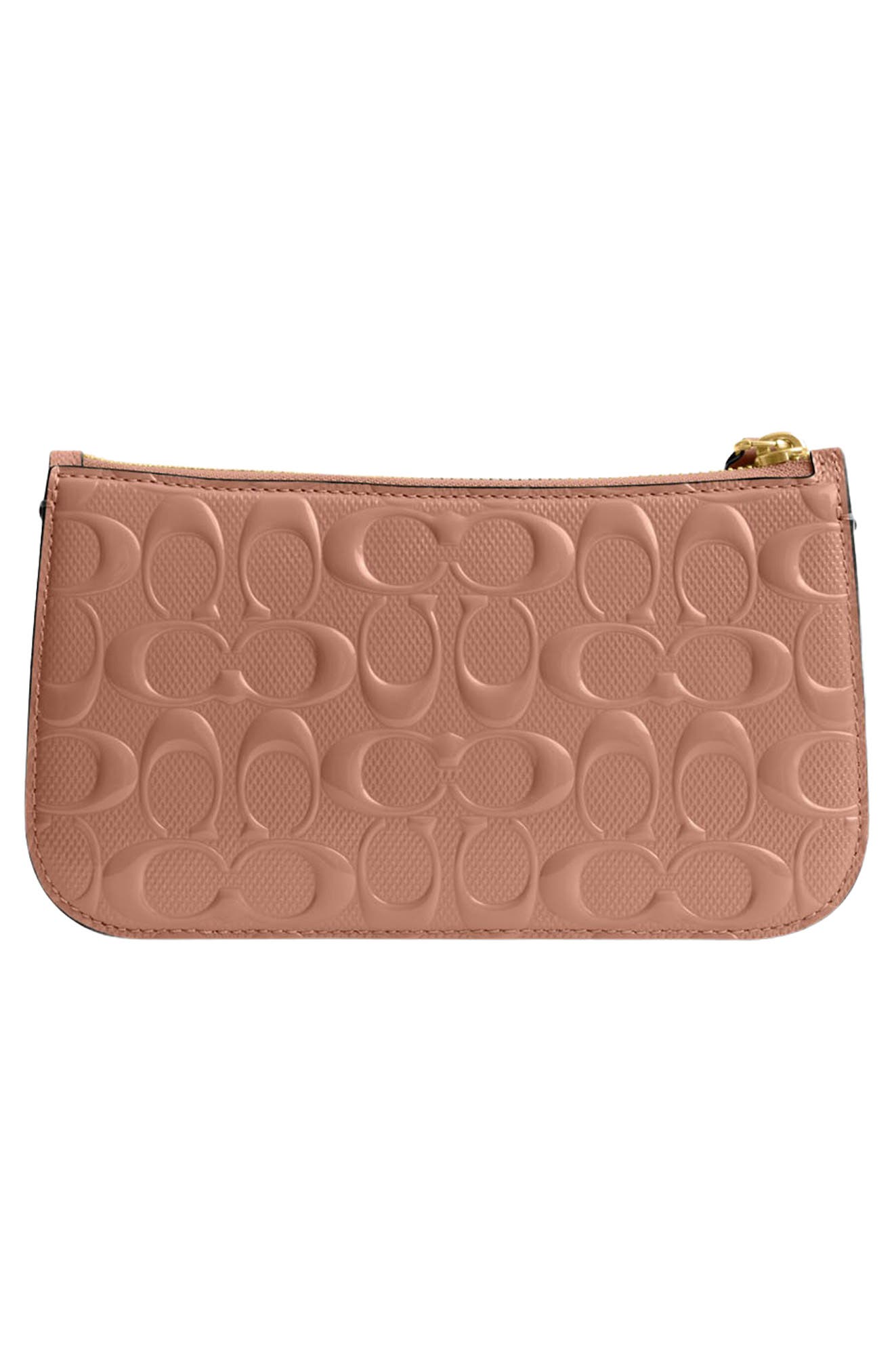 Penn Signature Patent Leather Shoulder Bag, Alternate, color, CAPPUCCINO