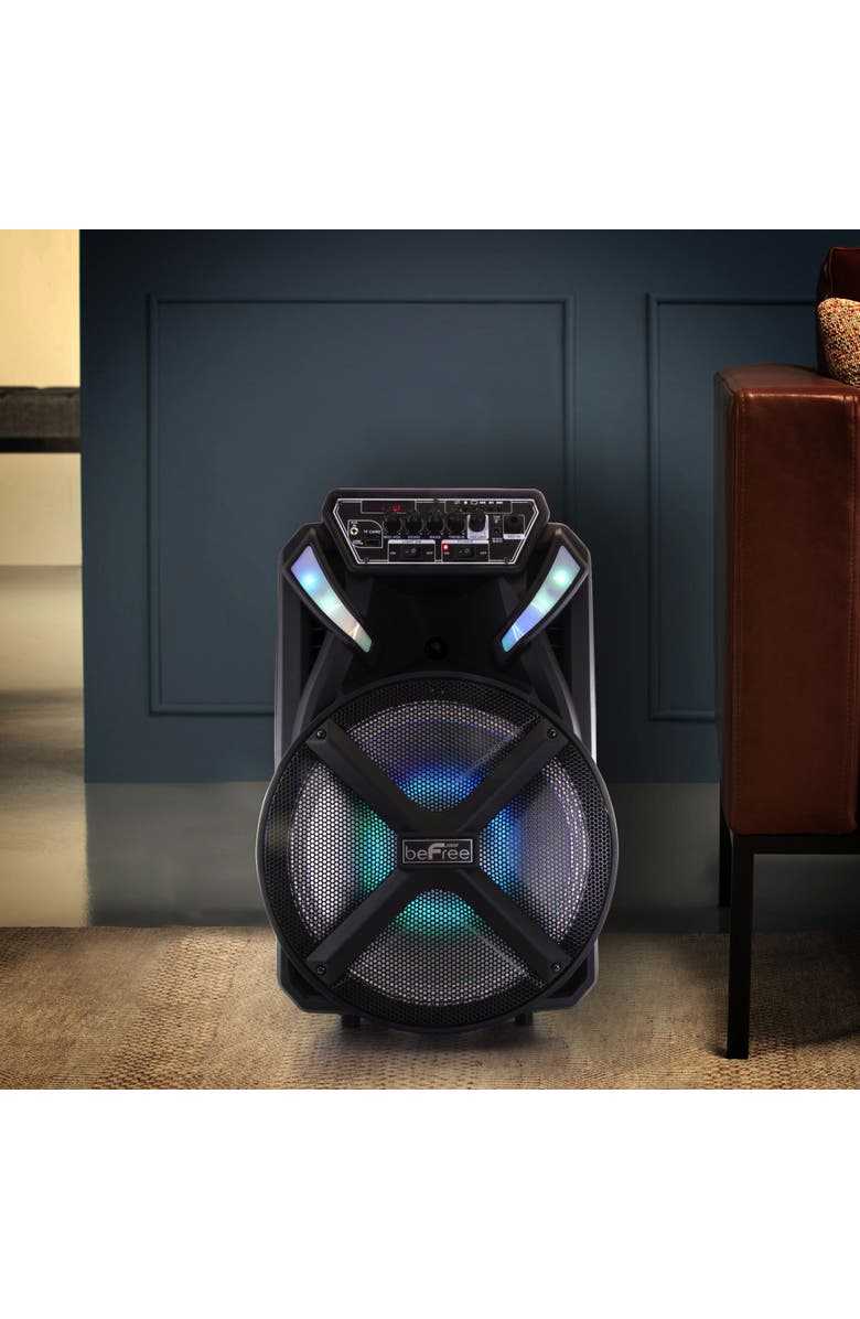 Befree Sound 12in Bluetooth Portable Rechargeable Party Speaker, Alternate, color, Black