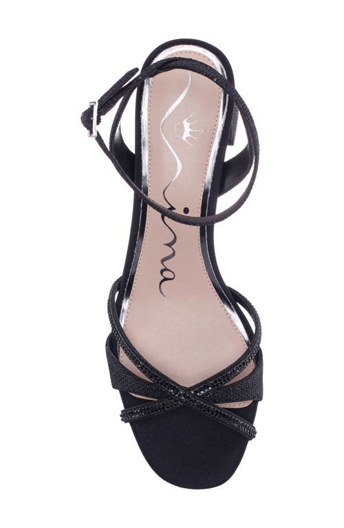 Nina Bracha Ankle Strap Sandal In Black