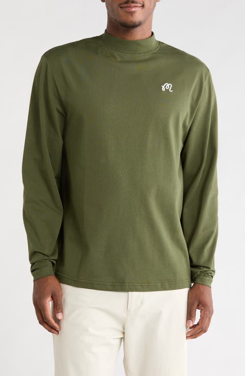 Upland Mock Neck Cotton T-Shirt