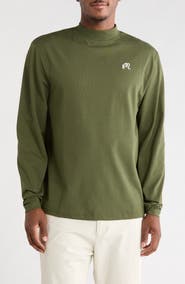 Malbon Golf Upland Mock Neck Cotton T-Shirt
