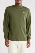 Malbon Golf Upland Mock Neck Cotton T-Shirt