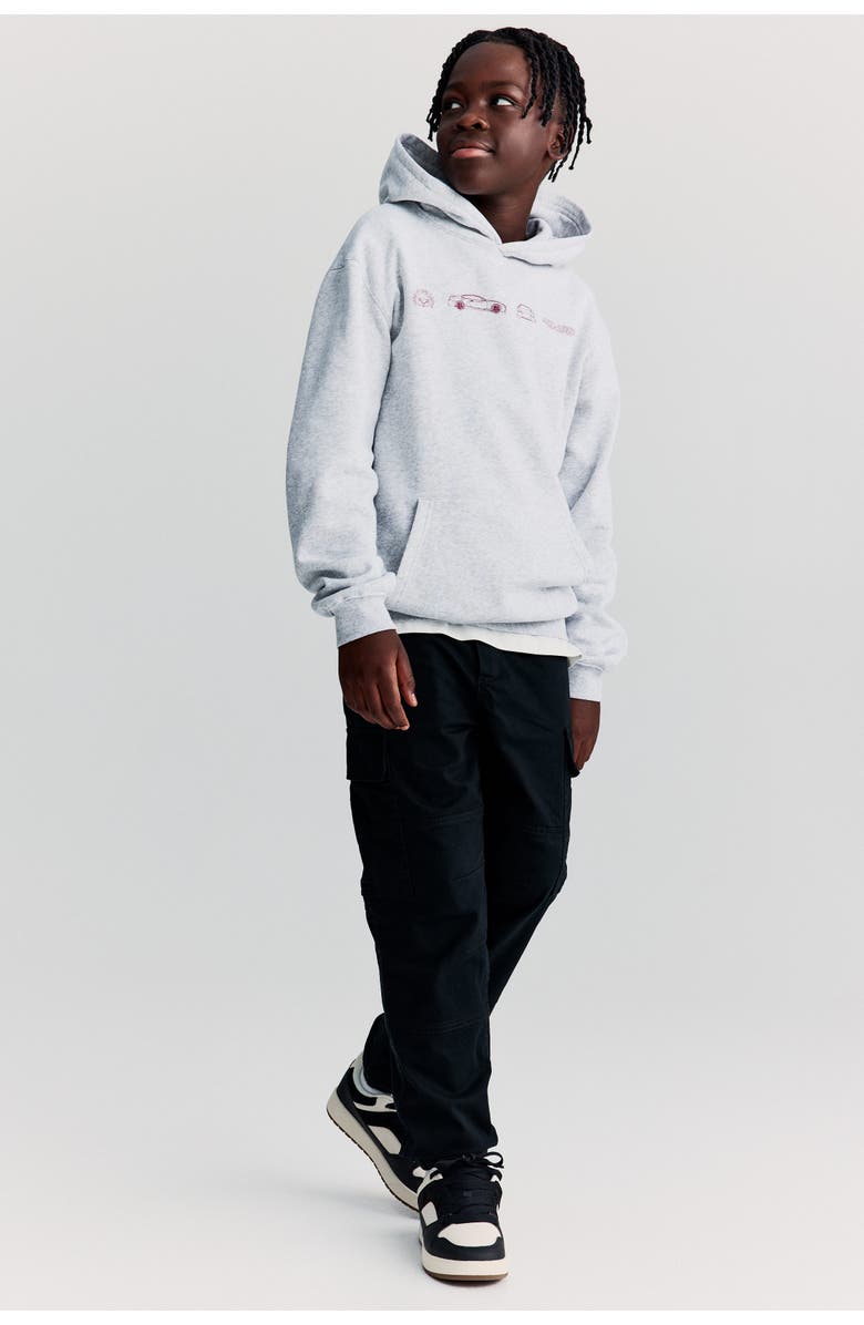 H&M Cotton Cargo Joggers, Alternate, color, Black