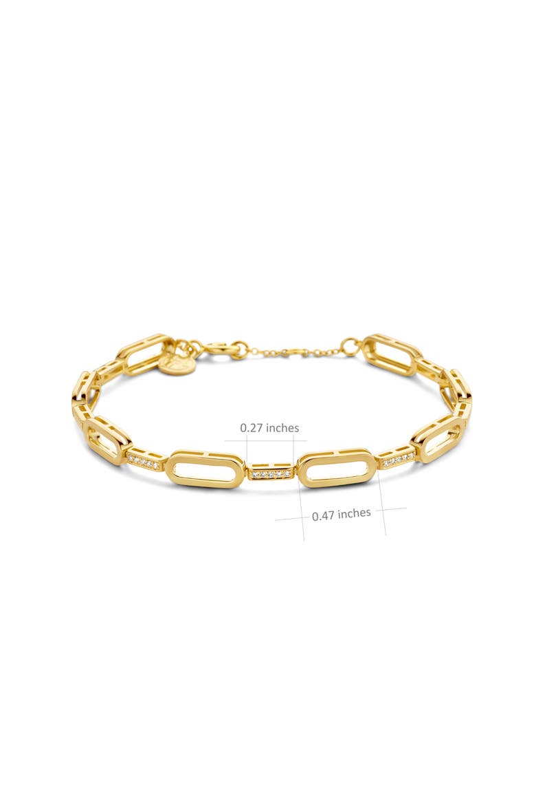 Unchain Diamond Bracelet |  15 natural diamonds | 925 Sterling Silver | Bracelet on Chain | 6.1 - 6.5 - 6.9 in | Yellow 18k-Gold Plated, Alternate, color, Yellow 18k Gold Plated