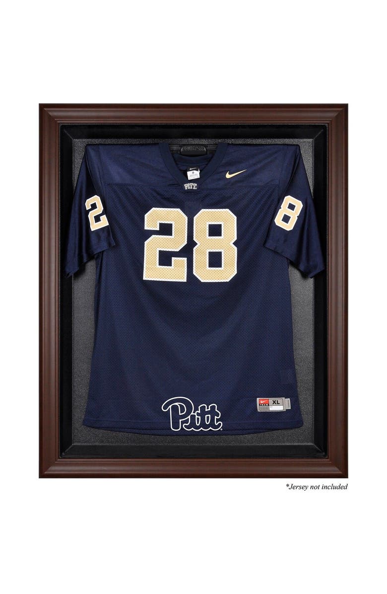 FANATICS AUTHENTIC Pittsburgh Panthers Brown Framed Logo Jersey Display Case, Main, color,