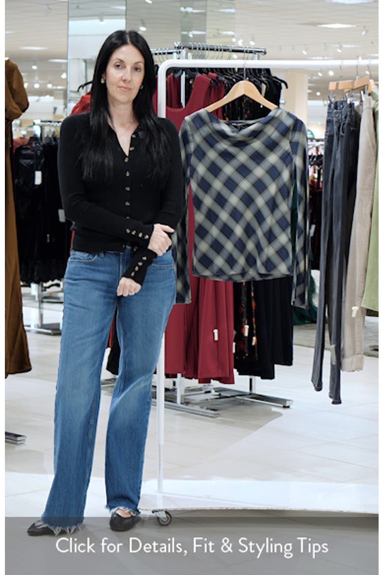 Cruz Cowl Neck Plaid Top video