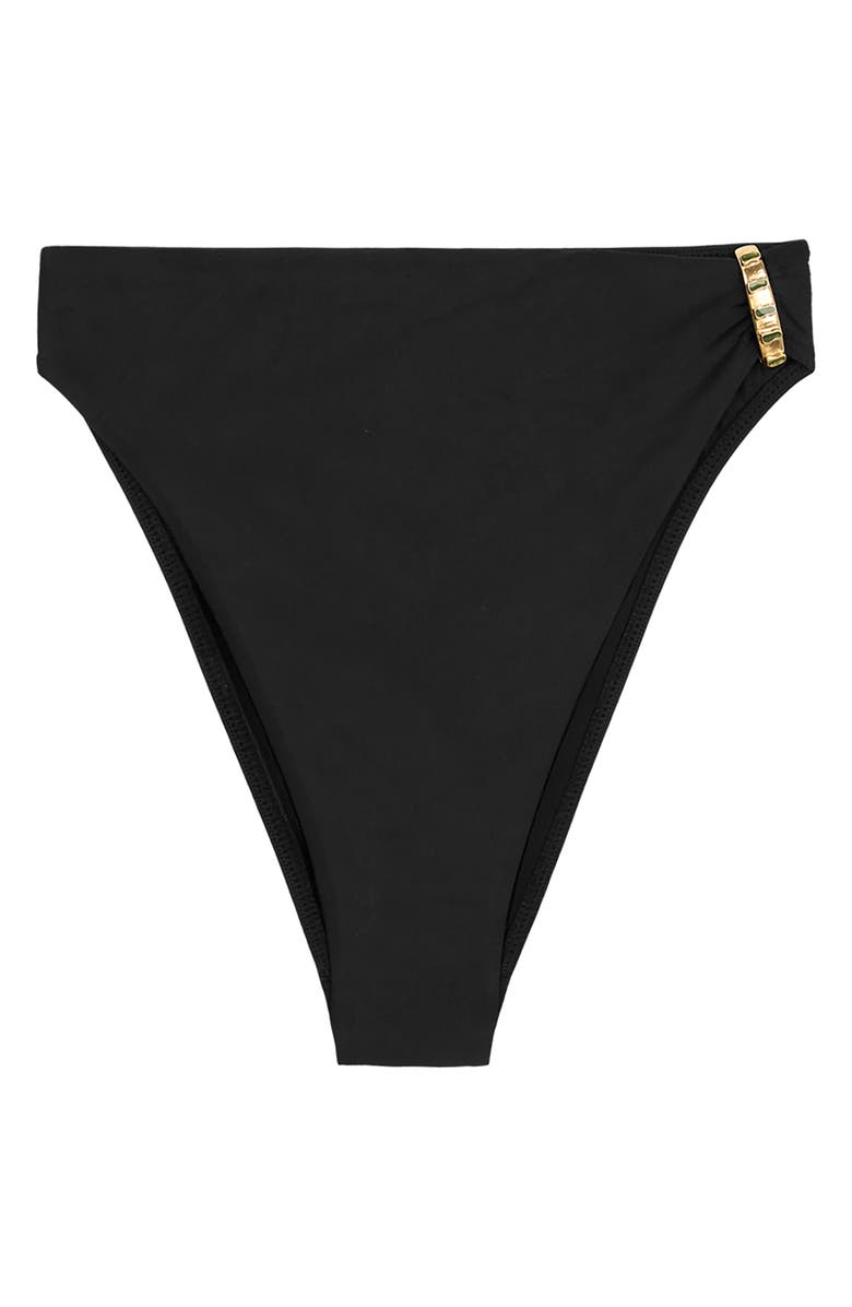ViX Paula Hermanny Bessie Solid Hipster Bikini Bottoms, Alternate, color, Black