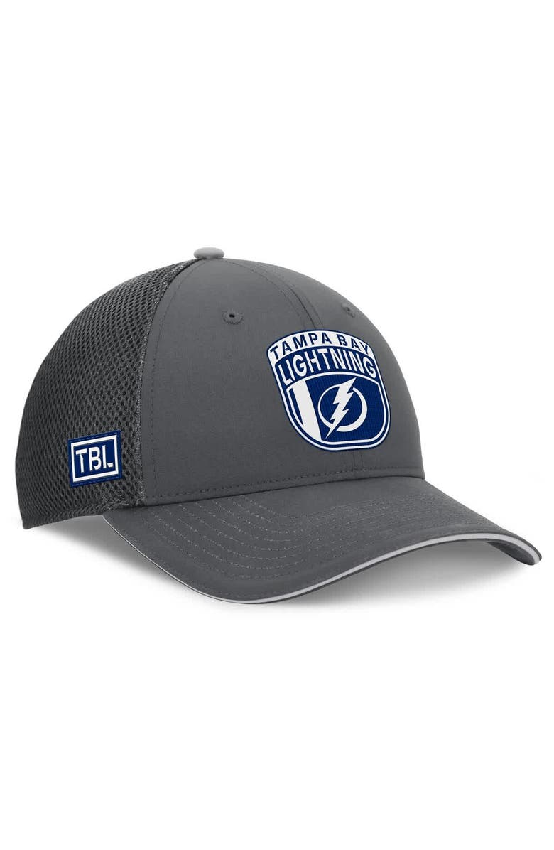 FANATICS Men's Fanatics Gray Tampa Bay Lightning Authentic Pro Home Ice Trucker Adjustable Hat, Main, color, Gray