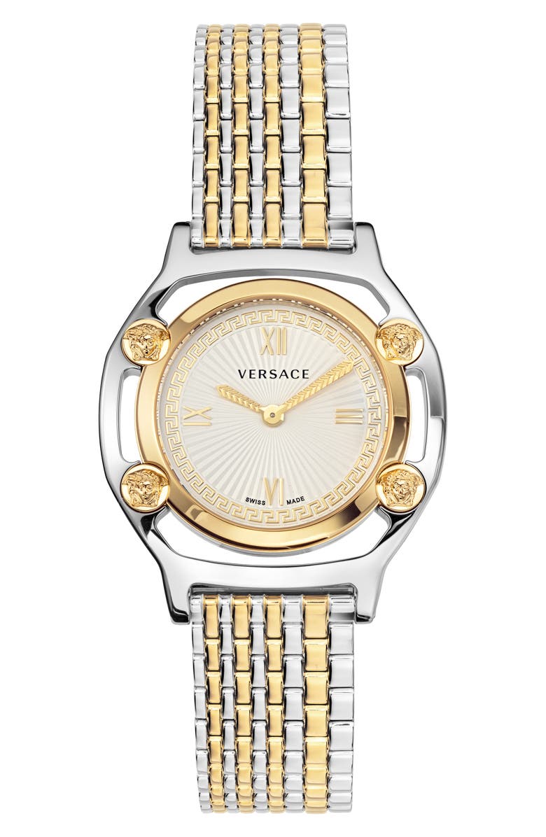 Versace Medusa Frame Bracelet Watch, 36mm, Main, color,
