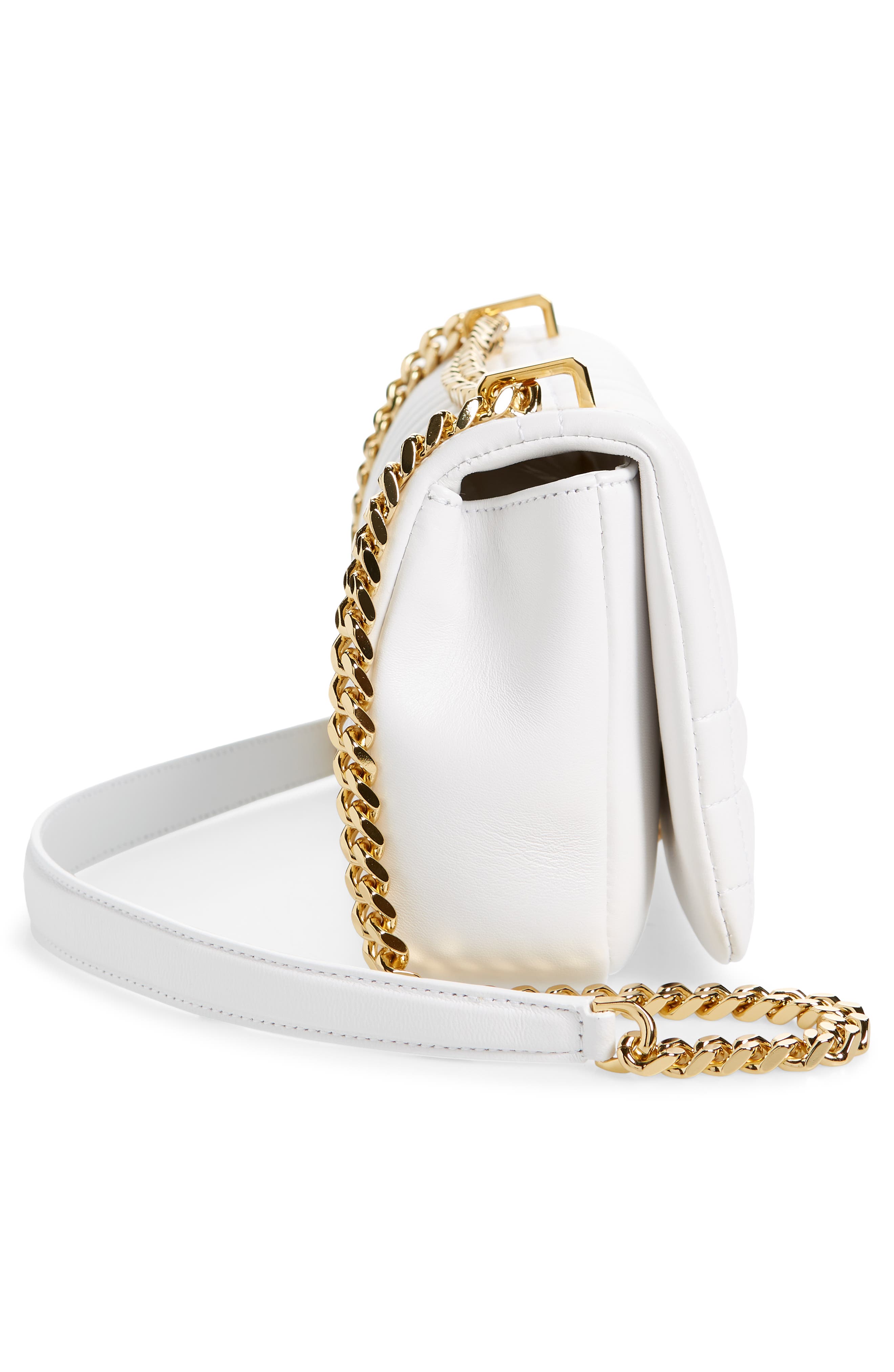 Burberry Small Lola TB Quilted Leather Shoulder Bag, Alternate, color, 