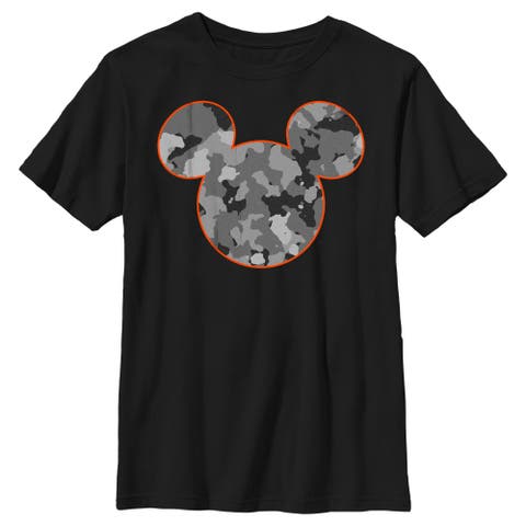 Boy's Mickey & Friends Mickey Mouse Camo Silhouette Graphic Tee