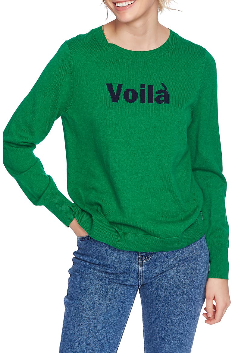 Fine Gauge Voilà Sweater, Main, color, LUSH GREEN