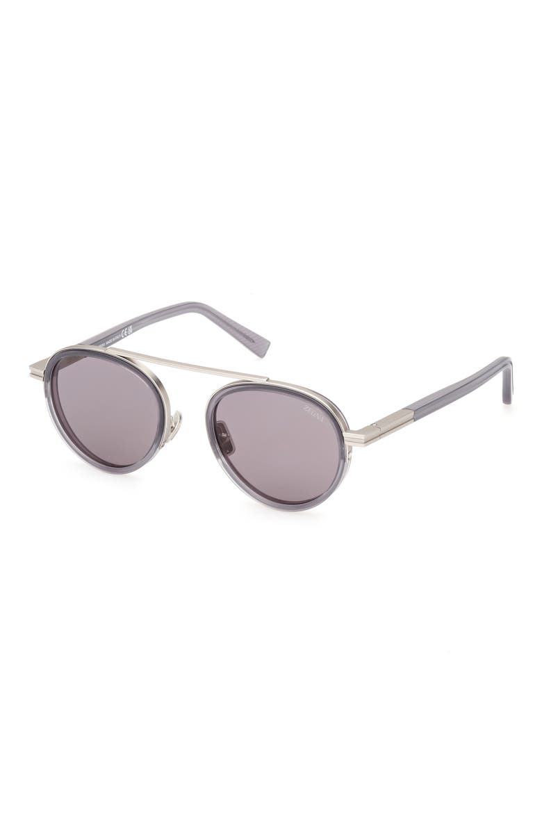 51mm Round Sunglasses, Alternate, color, GREY / OTHER / SMOKE