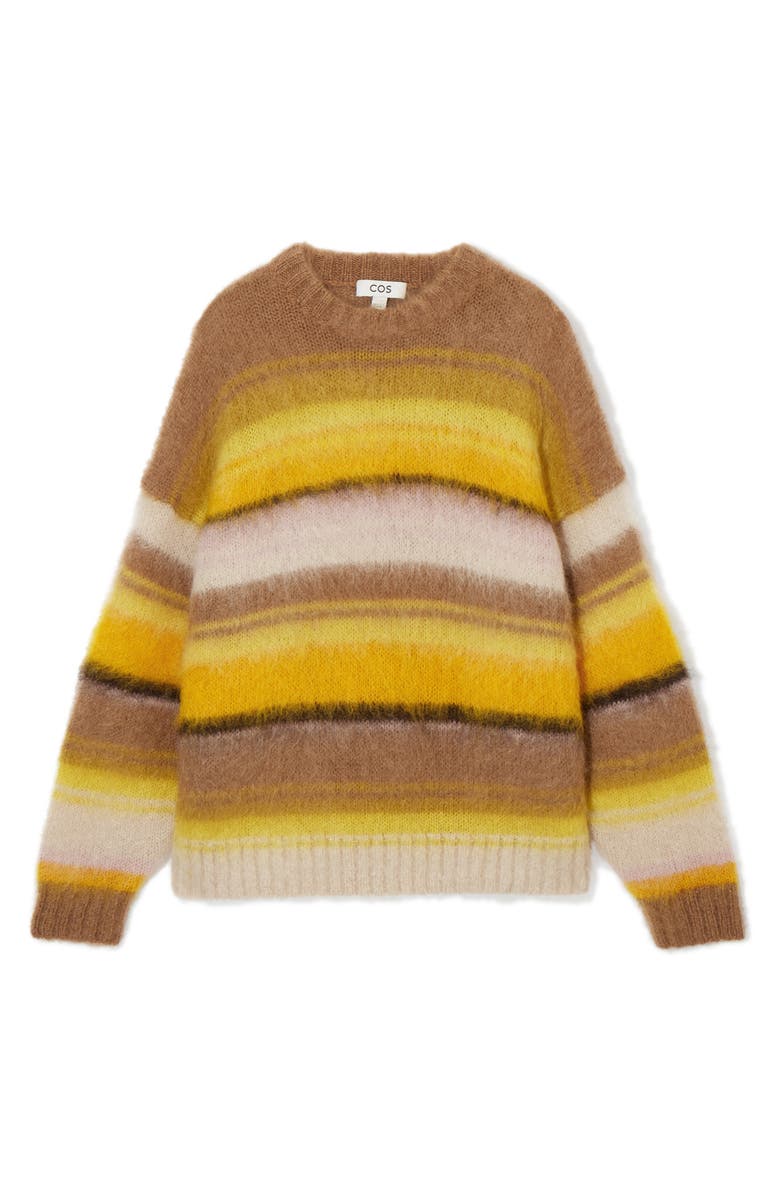 COS Stripe Mohair & Wool Sweater, Alternate, color,