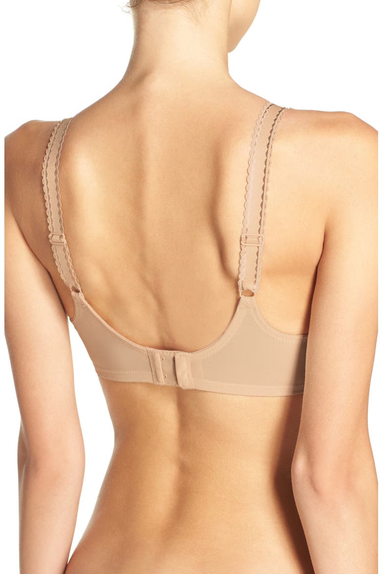 Slimline Seamless Minimizing Underwire Bra, Alternate, color, NUDE