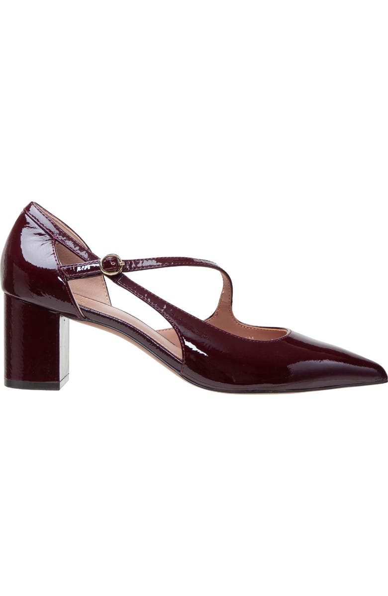 Linea Paolo Biondy Pointed Toe Half d'Orsay Pump, Alternate, color, Dark Cherry