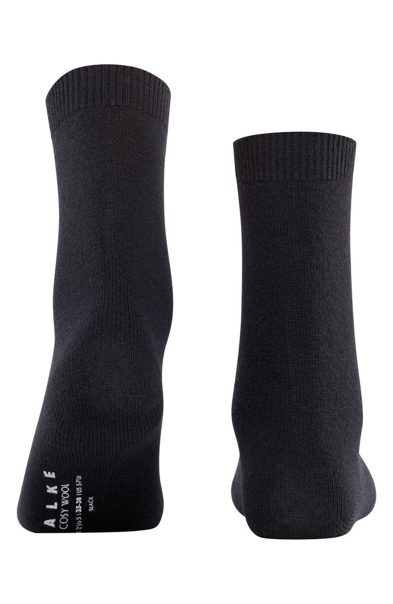 Falke Cosy Crew Socks, Alternate, color, Black