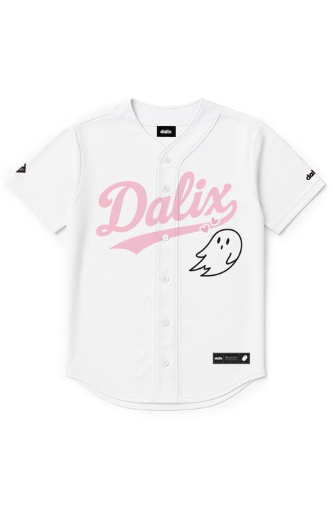 Heartly Ghost Baseball Jersey Varsity Shirt