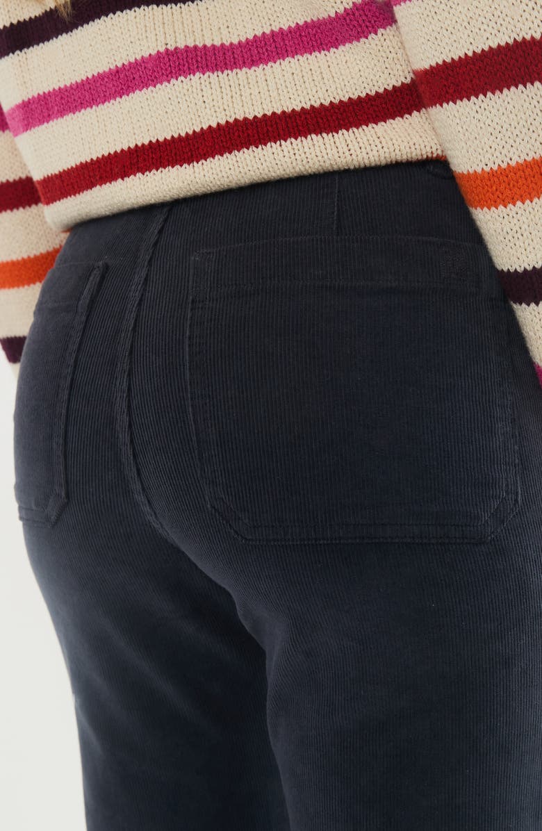 Marine Layer Bridget High Waist Corduroy Flare Pants, Alternate, color, India Ink