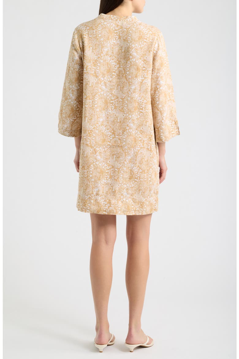 Annadetta Linen Tunic Dress, Alternate, color, ICED LATTE LIL JIMS STUFF