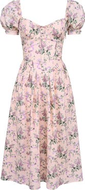 HOUSE OF CB Lulabell Puff Sleeve Midi Dress