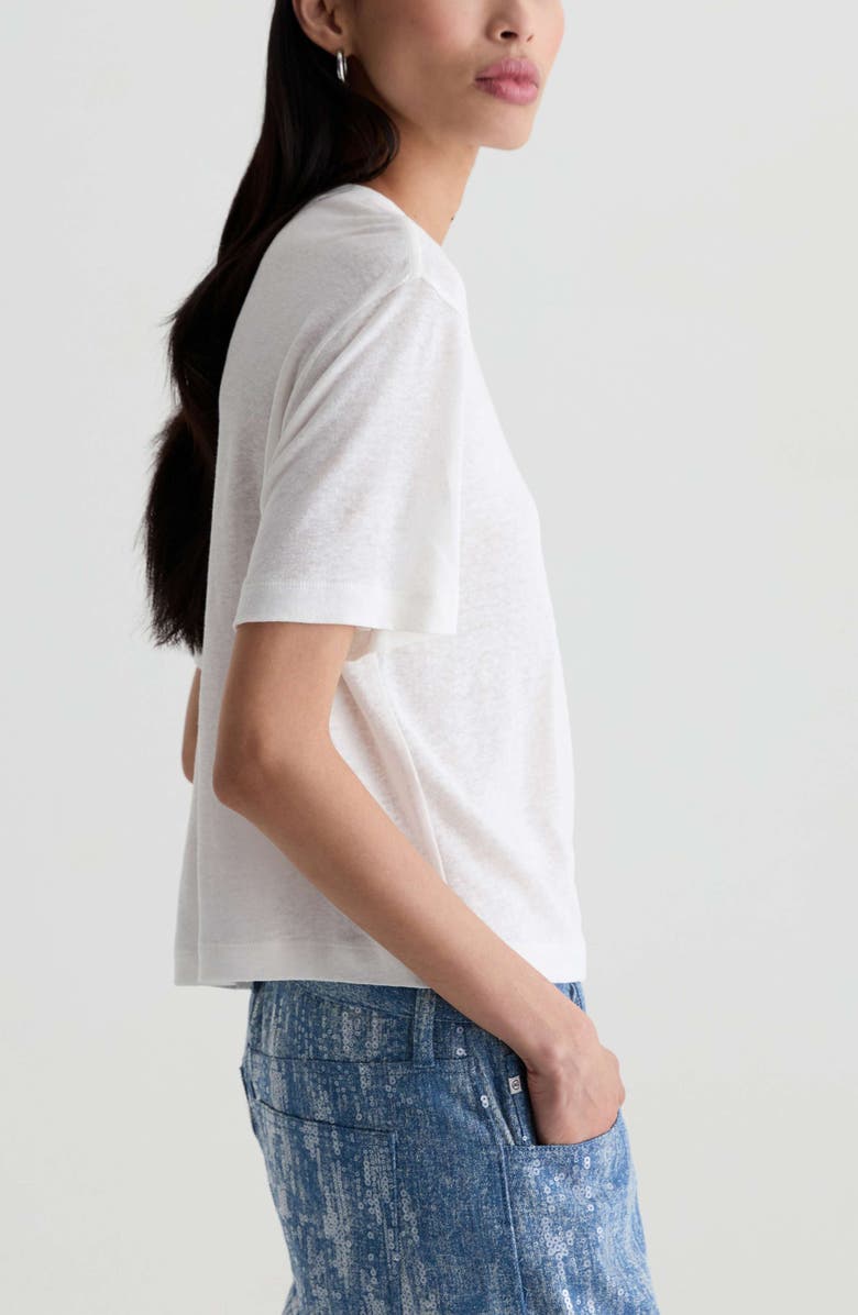 AG Charli Boxy Linen Blend T-Shirt, Alternate, color, 