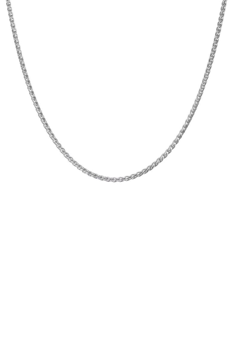 Wheat Chain Necklace, Main, color, SILVER