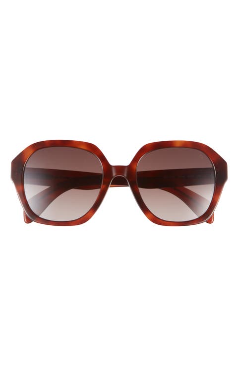 53mm Gradient Square Sunglasses