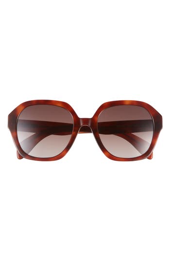Rag & Bone 53mm Gradient Square Sunglasses In Red