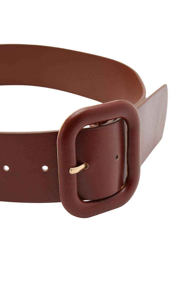 MANGO Faux Leather Belt, Alternate, color,