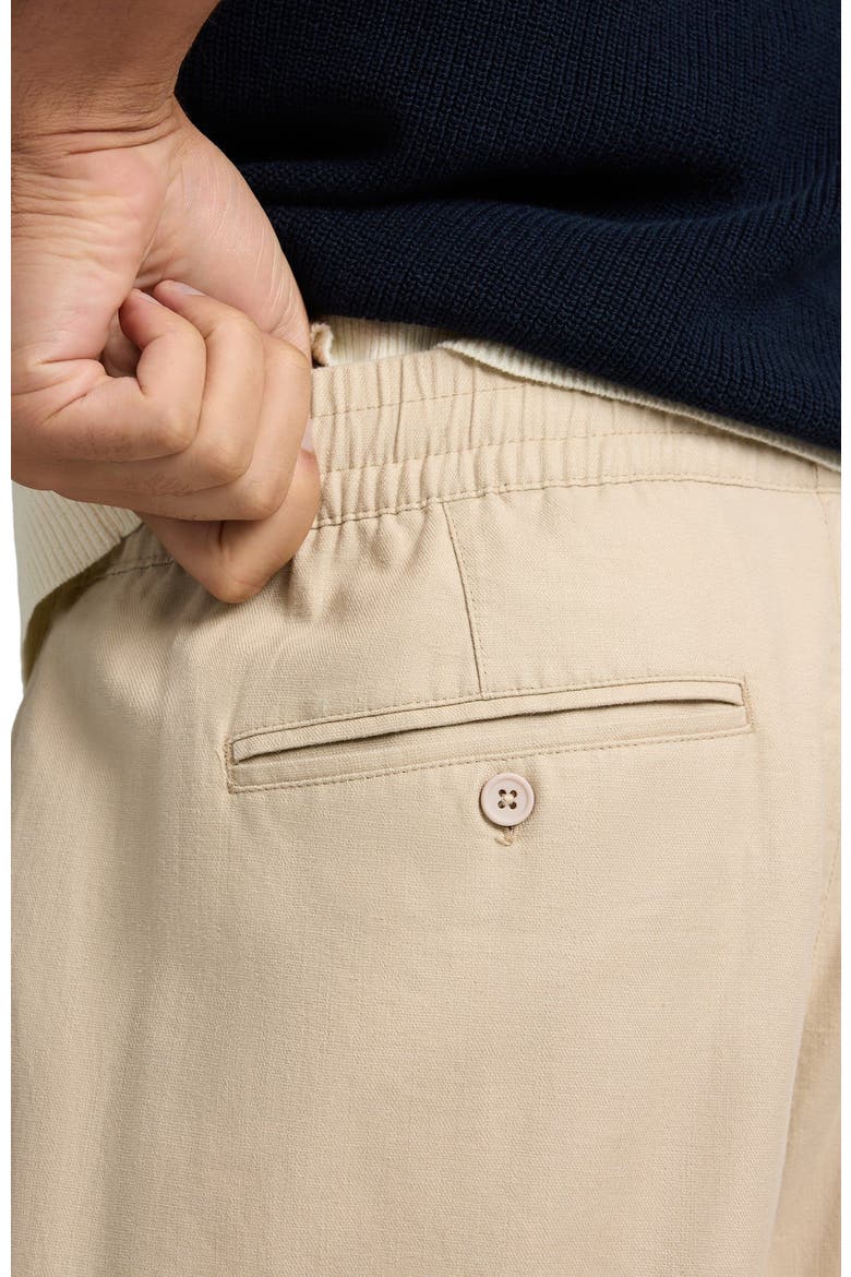Linen Cotton Stretch Cuff Pant, Alternate, color, OXFORD TAN