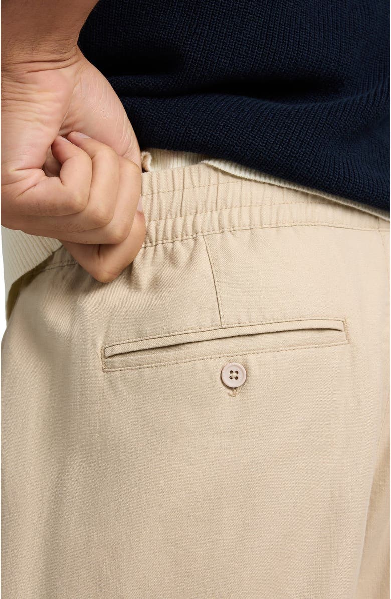 Onia Linen Cotton Stretch Cuff Pant, Alternate, color, Oxford Tan