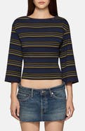 EB Denim Douglas Striped Crop Top