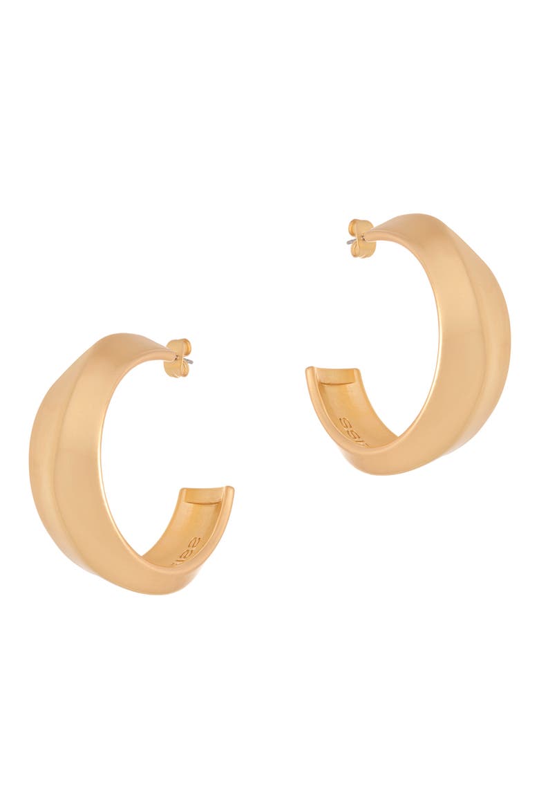 Tara Twist Hoop Earrings, Alternate, color, GOLD TONE