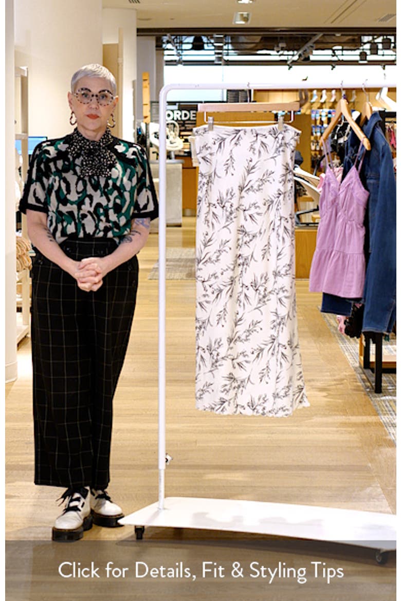 Scalloped Hem Linen Blend Maxi Skirt video