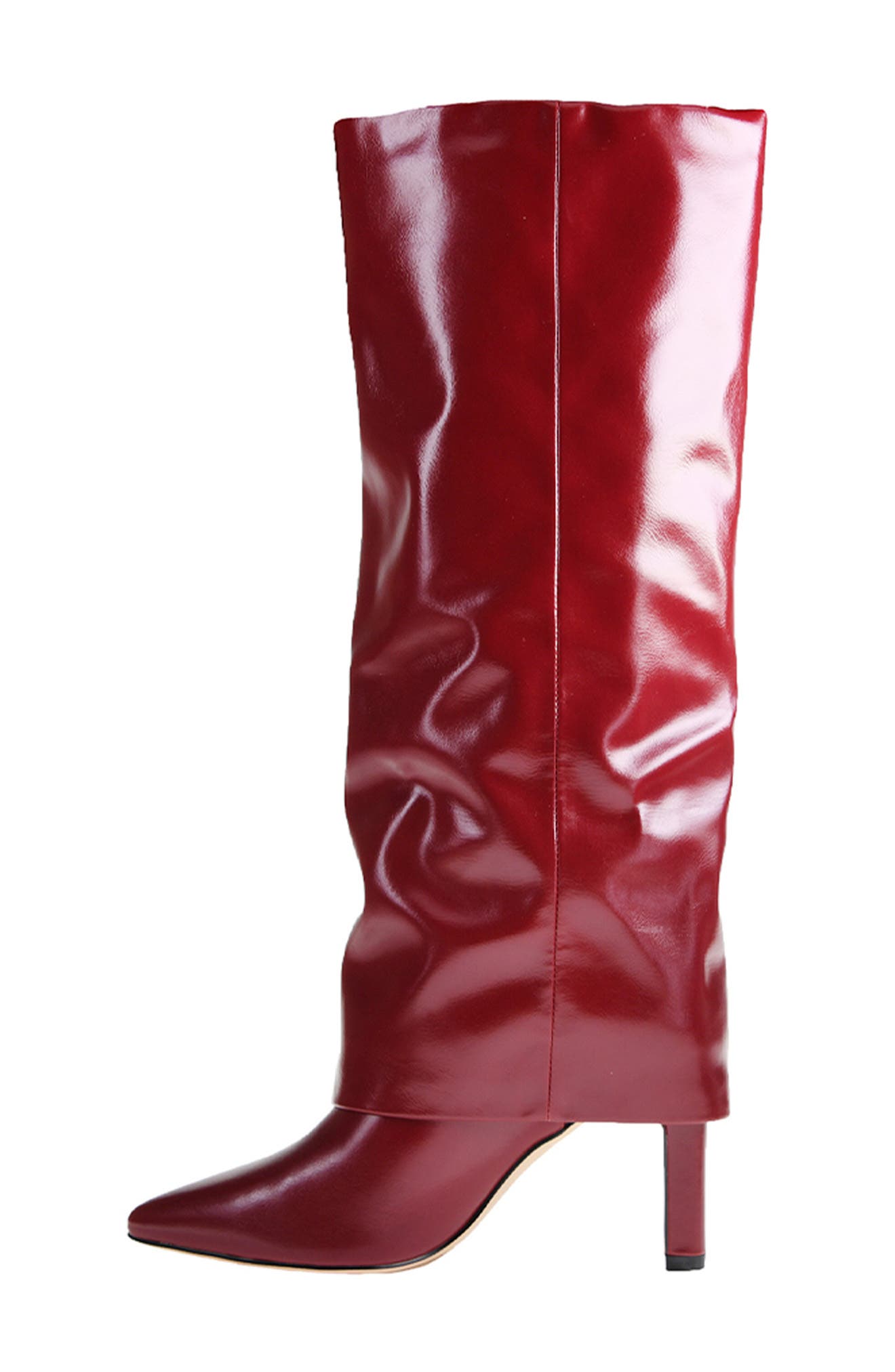 Chinese Laundry Fave Foldover Shaft Pointed Toe Knee High Boot, Alternate, color, Red