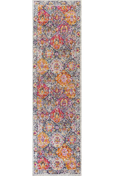 Modern Persian Boho Vintage Trellis Area Rug