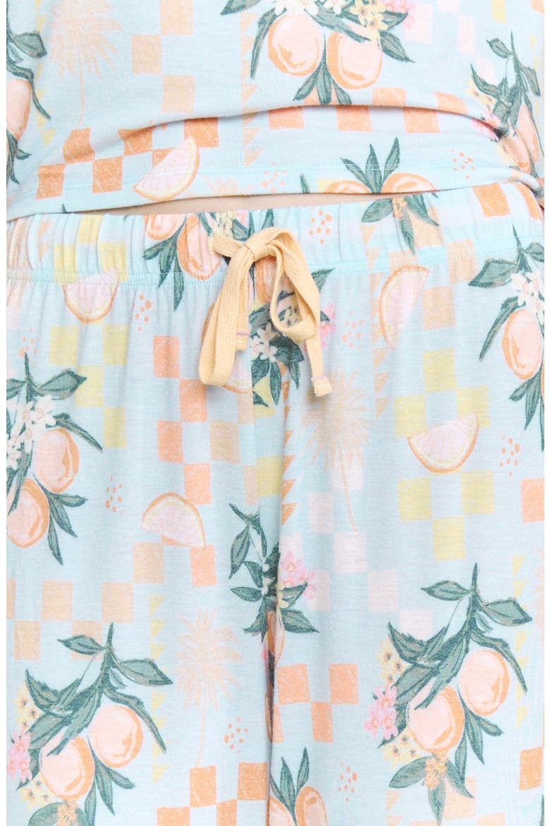 Star Seeker Brushed Jersey Pajamas, Alternate, color, CITRUS CHECK