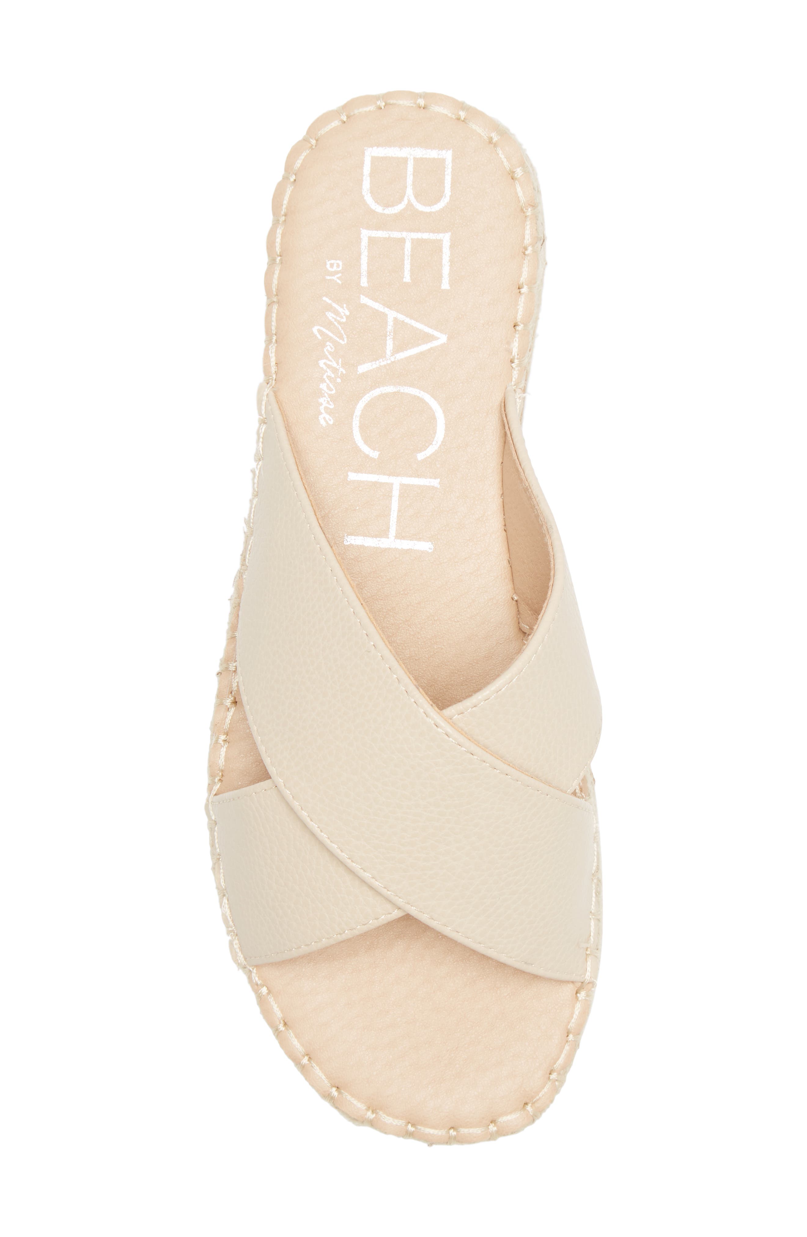 Coconuts by Matisse Beach by Matisse Cove Platform Slide Sandal, Alternate, color, Natural Synthetic
