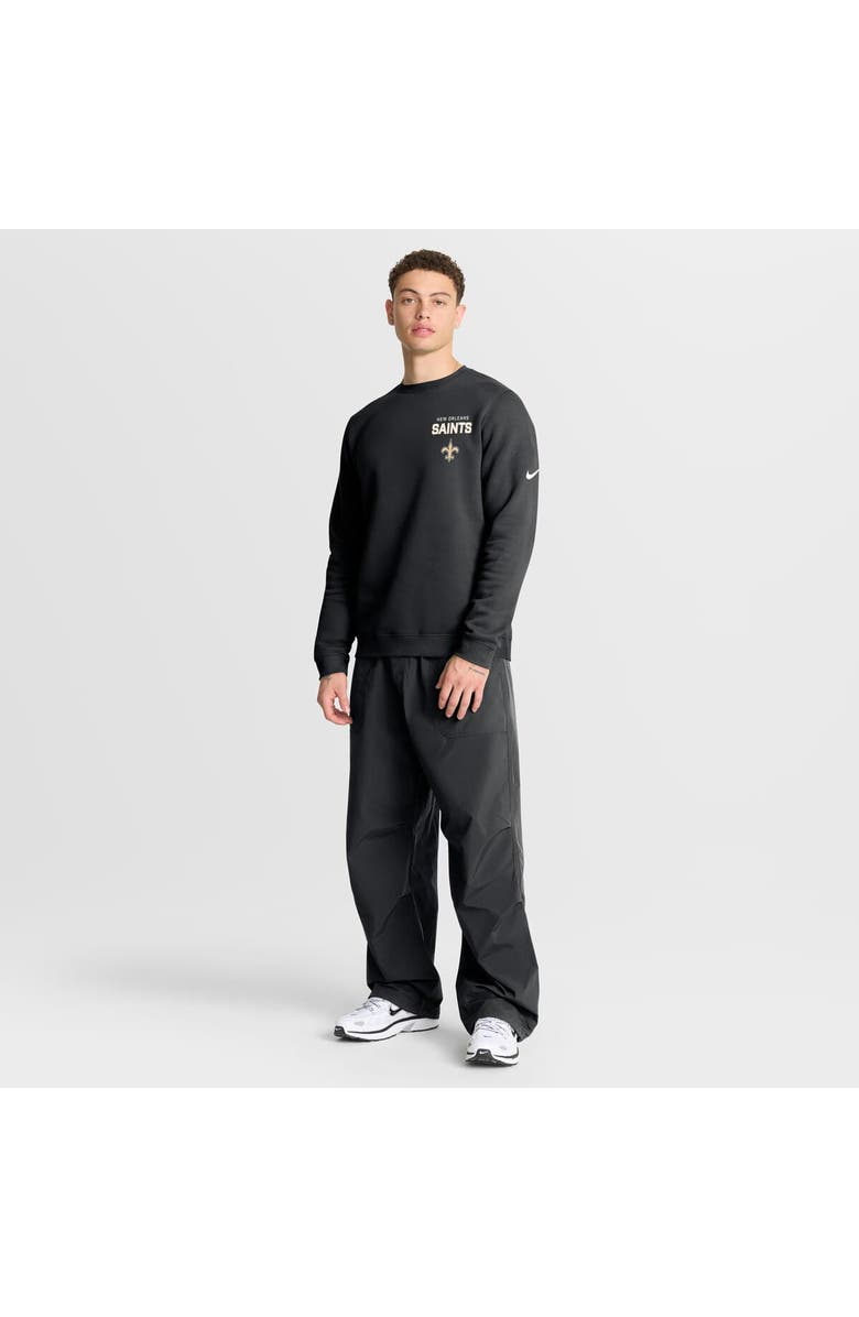 Nike Men's Nike Black New Orleans Saints Primetime Club Fleece Pullover Sweatshirt, Alternate, color, Black