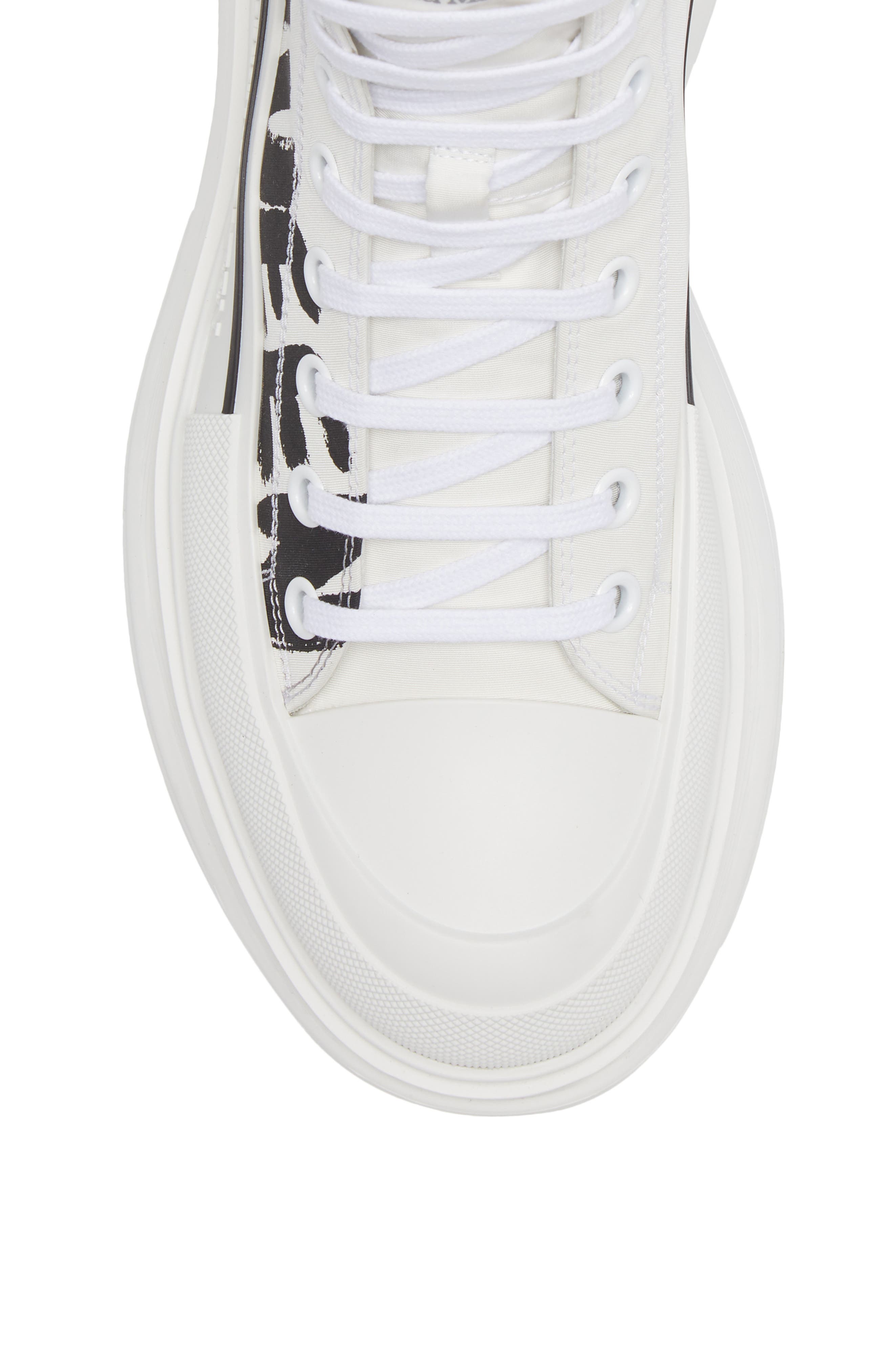 McQueen Graffiti Tread Slick High Top Sneaker, Alternate, color, 