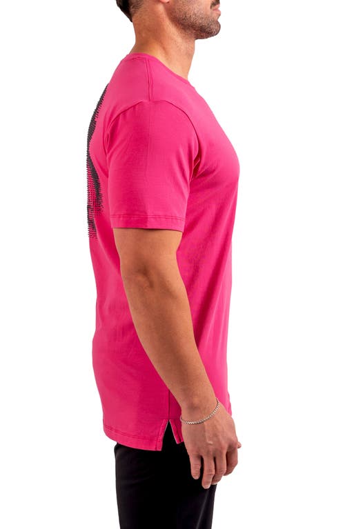 Maceoo Lion Zeus Embellished T-shirt In Pink