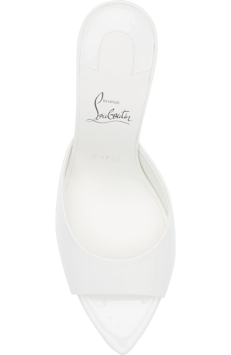 Christian Louboutin Miss Z Pointed Toe Sandal, Alternate, color, Bianco/ Bianco