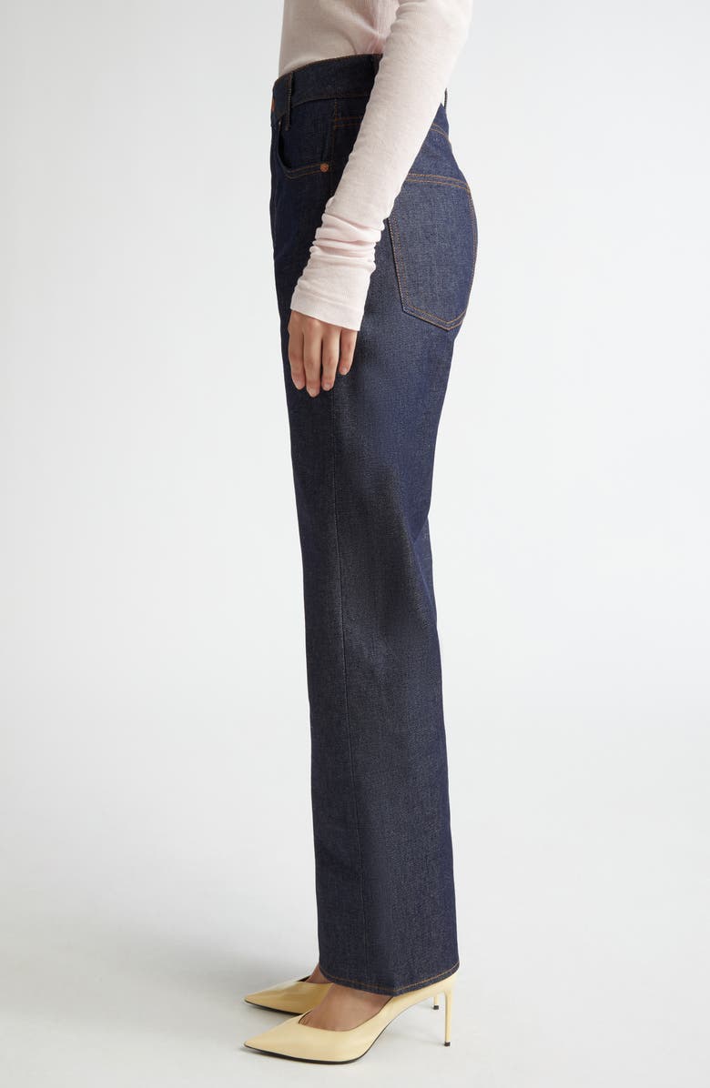 BITE Studios Curved Organic Cotton Straight Leg Jeans, Alternate, color, 