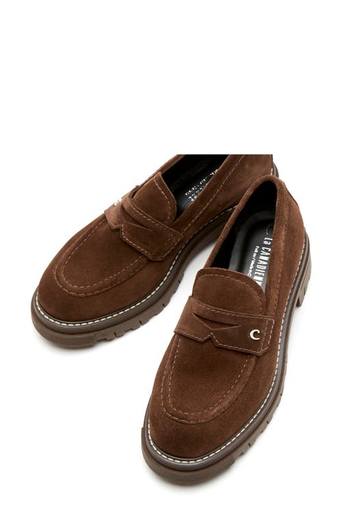 La Canadienne Donny Suede Platform Penny Loafers